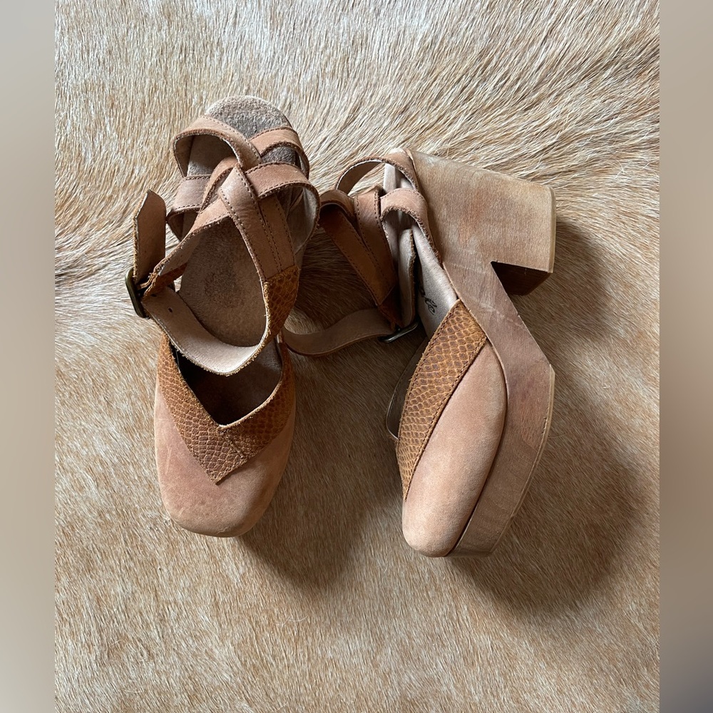 Suede free people clogs